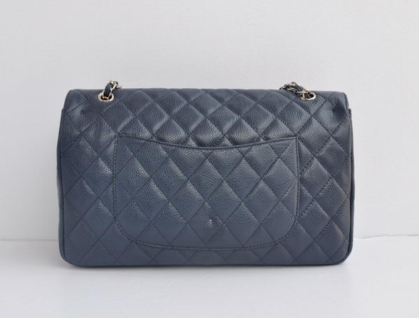 Chanel Classic 2.55 Series Light Blue Caviar Silver Chain Quilted Flap Bag 1113 Chanel Classic 2.55 Series Light Blue Caviar Silver Chain Quilted Flap Bag 1113