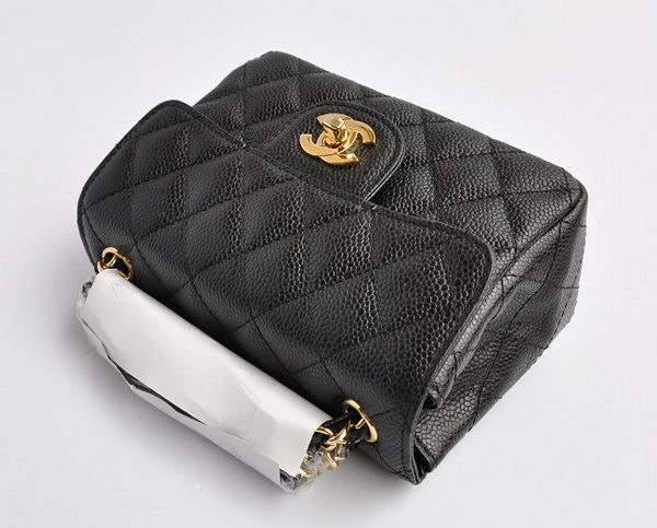 Chanel Classic Black Caviar Golden Chain Quilted Flap Bag Chanel Classic Black Caviar Golden Chain Quilted Flap Bag