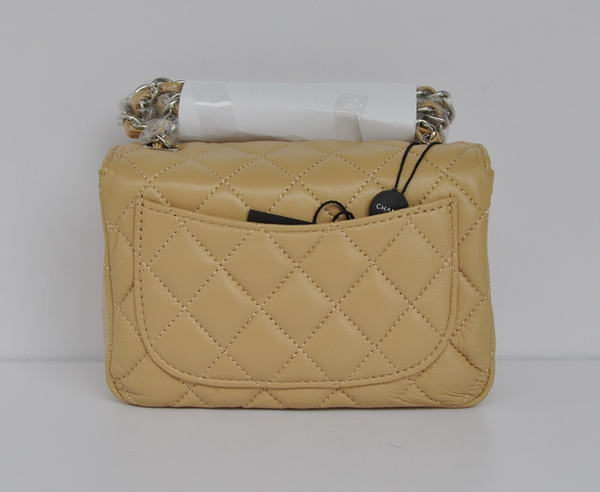 Cheap Chanel Classic mini Flap Bag 1115 Apricot Sheepskin Silver Hardware Cheap Chanel Classic mini Flap Bag 1115 Apricot Sheepskin Silver Hardware