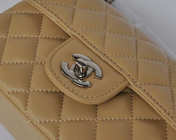 Cheap Chanel Classic mini Flap Bag 1115 Apricot Sheepskin Silver Hardware Cheap Chanel Classic mini Flap Bag 1115 Apricot Sheepskin Silver Hardware