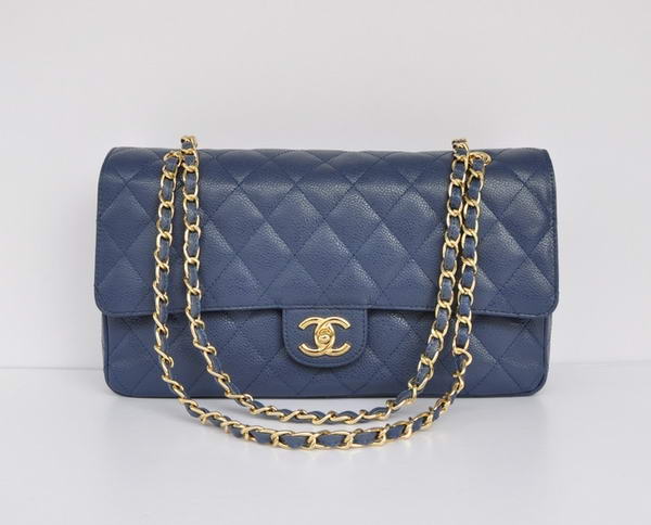 Cheap Chanel 2.55 Series Flap Bag 1113 Blue Leather Golden Hardware Cheap Chanel 2.55 Series Flap Bag 1113 Blue Leather Golden Hardware