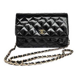 Cheap Chanel Mini Flap Bag A33814 Black Patent Golden Cheap Chanel Mini Flap Bag A33814 Black Patent Golden