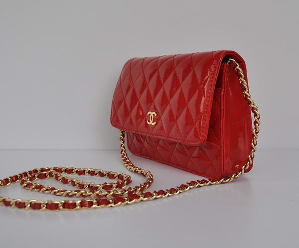 Cheap Chanel Mini Flap Bag A33814 Red Patent Golden Cheap Chanel Mini Flap Bag A33814 Red Patent Golden