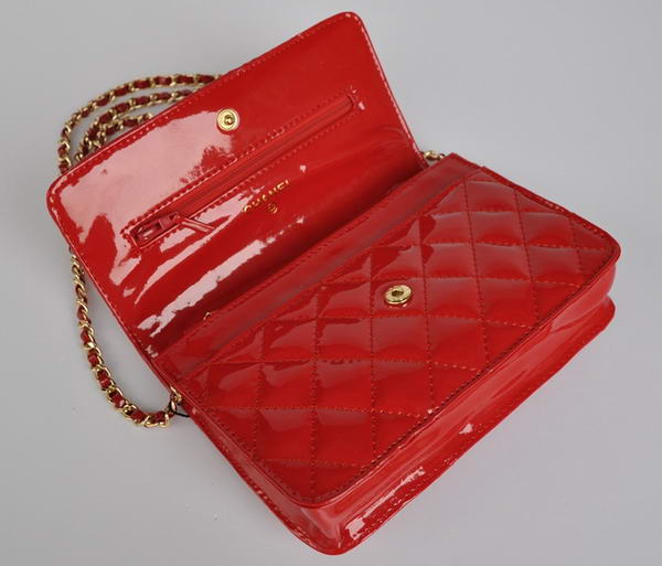Cheap Chanel Mini Flap Bag A33814 Red Patent Golden Cheap Chanel Mini Flap Bag A33814 Red Patent Golden