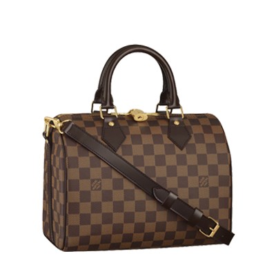 Louis Vuitton Damier Ebene Canvas Speedy 25 With Shoulder Strap N41181 Louis Vuitton Damier Ebene Canvas Speedy 25 With Shoulder Strap N41181