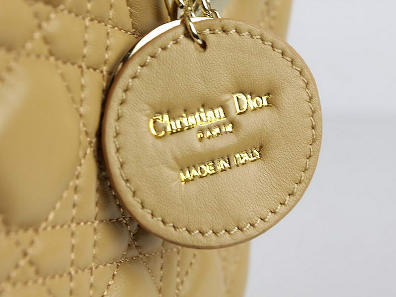 Christian Dior Lambskin Bags Lady Dior Bag CAL44550 Beige Golden Christian Dior Lambskin Bags Lady Dior Bag CAL44550 Beige Golden