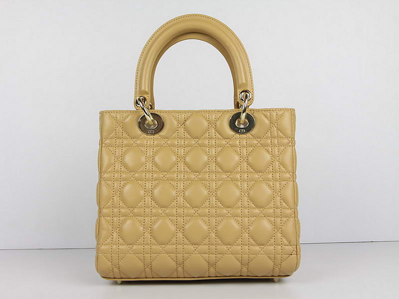 Christian Dior Lambskin Bags Lady Dior Bag CAL44550 Beige Golden Christian Dior Lambskin Bags Lady Dior Bag CAL44550 Beige Golden