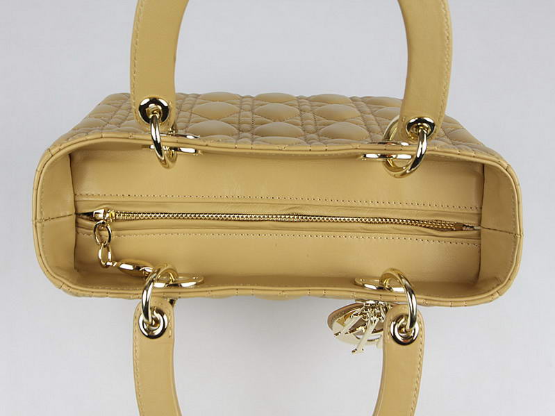 Christian Dior Lambskin Bags Lady Dior Bag CAL44550 Beige Golden Christian Dior Lambskin Bags Lady Dior Bag CAL44550 Beige Golden
