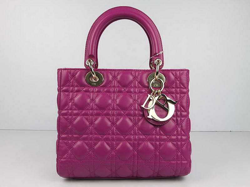 Christian Dior Lambskin Bags Lady Dior Bag CAL44550 Purple Golden Christian Dior Lambskin Bags Lady Dior Bag CAL44550 Purple Golden