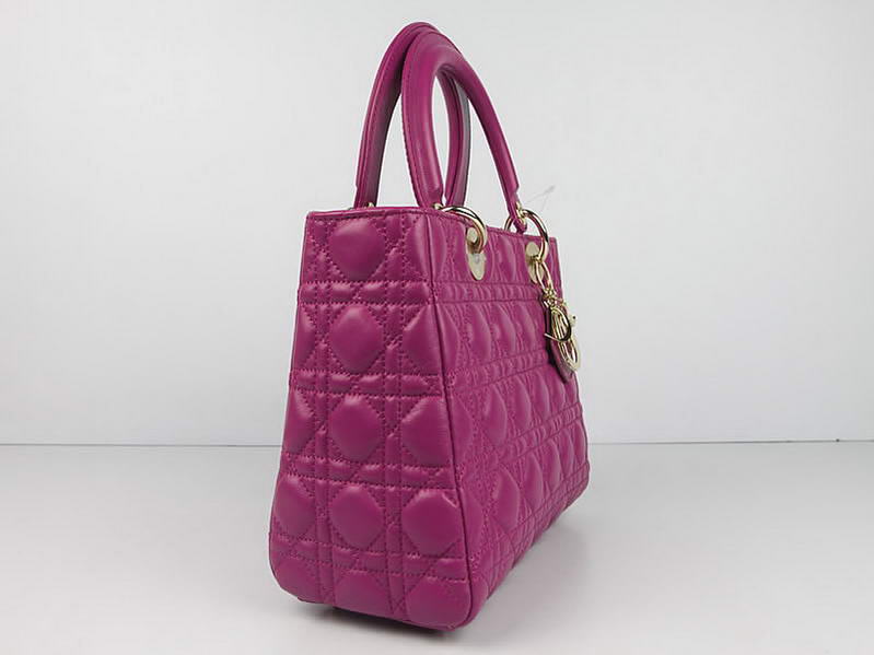 Christian Dior Lambskin Bags Lady Dior Bag CAL44550 Purple Golden Christian Dior Lambskin Bags Lady Dior Bag CAL44550 Purple Golden