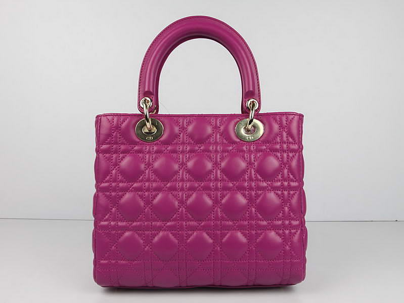 Christian Dior Lambskin Bags Lady Dior Bag CAL44550 Purple Golden Christian Dior Lambskin Bags Lady Dior Bag CAL44550 Purple Golden