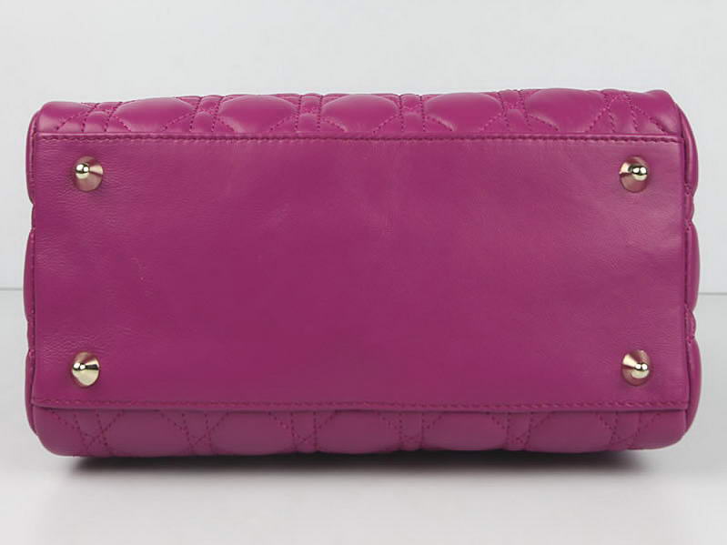 Christian Dior Lambskin Bags Lady Dior Bag CAL44550 Purple Golden Christian Dior Lambskin Bags Lady Dior Bag CAL44550 Purple Golden