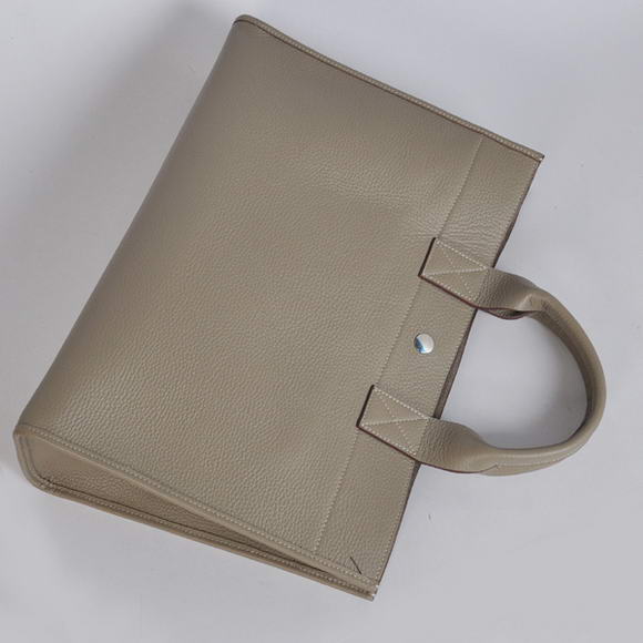 Hermes Briefcase 40CM Clemence Leather Bag Grey Hermes Briefcase 40CM Clemence Leather Bag Grey