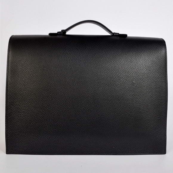 Hermes Sac Depeche 38cm Briefcase Clemence Black Hermes Sac Depeche 38cm Briefcase Clemence Black