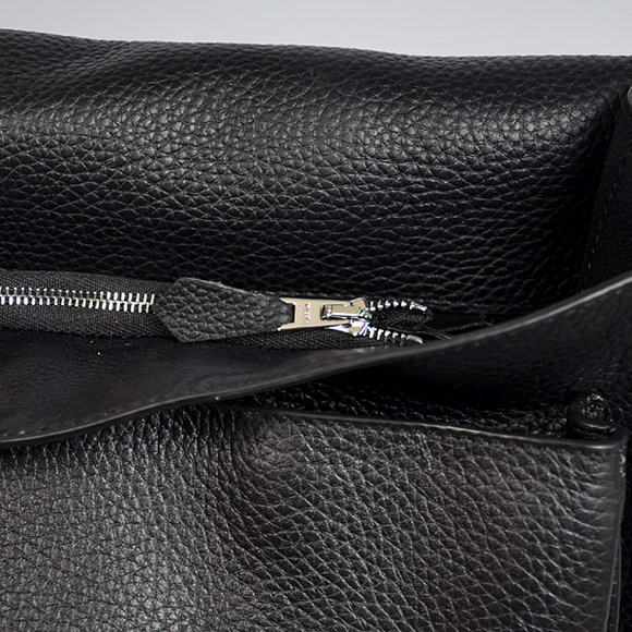 Hermes Steve 32CM Mens Bag Clemence Black Hermes Steve 32CM Mens Bag Clemence Black