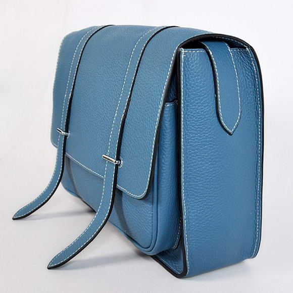 Hermes Steve 32CM Mens Bag Clemence Blue Hermes Steve 32CM Mens Bag Clemence Blue