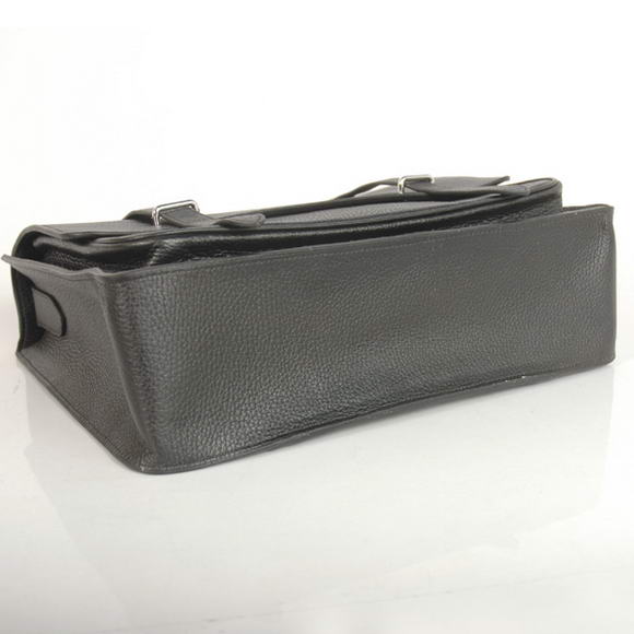 Hermes Steve 35CM Messenger Bag Clemence Leather Black Hermes Steve 35CM Messenger Bag Clemence Leather Black