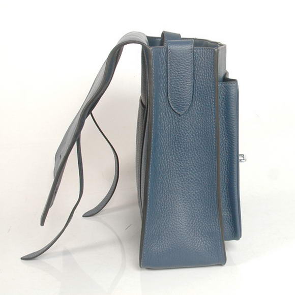 Hermes Steve 35CM Messenger Bag Clemence Leather Dark Blue Hermes Steve 35CM Messenger Bag Clemence Leather Dark Blue