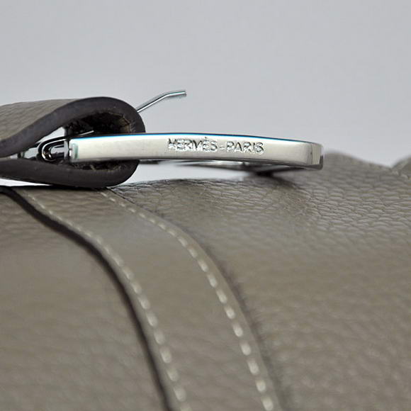 Hermes Steve 35CM Messenger Bag Clemence Leather Grey Hermes Steve 35CM Messenger Bag Clemence Leather Grey