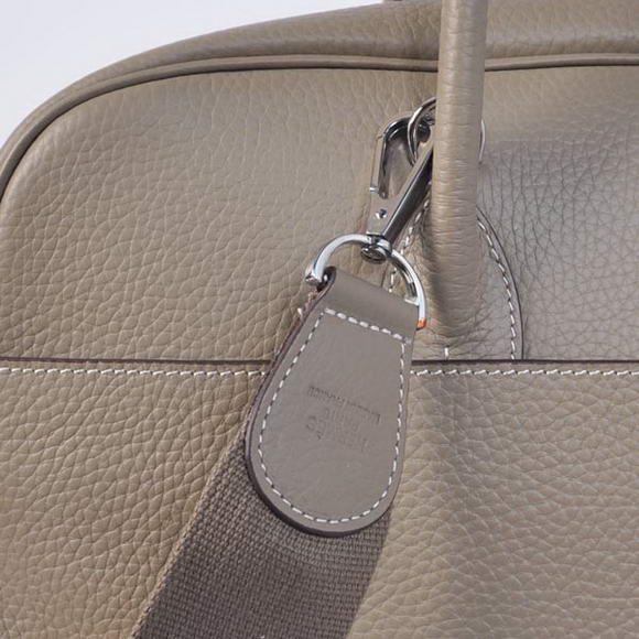 Hermes Steve 38CM Travel Bag Clemence Leather Grey Hermes Steve 38CM Travel Bag Clemence Leather Grey