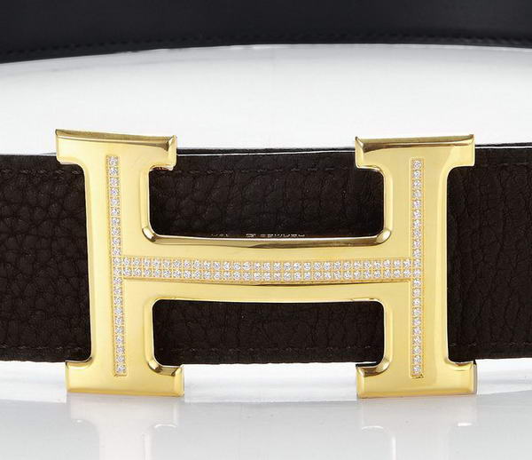 Hermes Belts Original Leather Diamond Golden Coffee Hermes Belts Original Leather Diamond Golden Coffee
