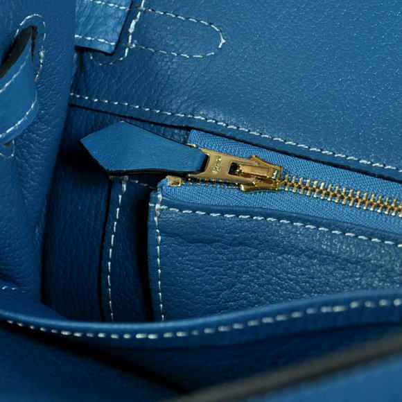 Hermes Birkin 25CM Tote Bags Togo Leather Blue Godlen Hermes Birkin 25CM Tote Bags Togo Leather Blue Godlen