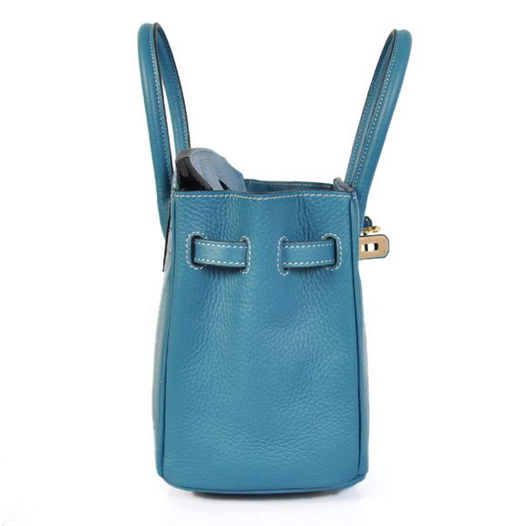 Hermes Birkin 25CM Tote Bags Togo Leather Blue Godlen Hermes Birkin 25CM Tote Bags Togo Leather Blue Godlen