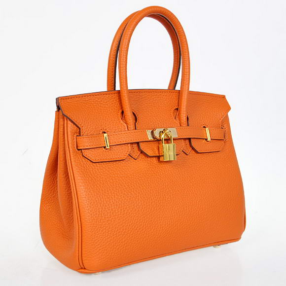Hermes Birkin 25CM Tote Bags Togo Leather Orange Godlen Hermes Birkin 25CM Tote Bags Togo Leather Orange Godlen