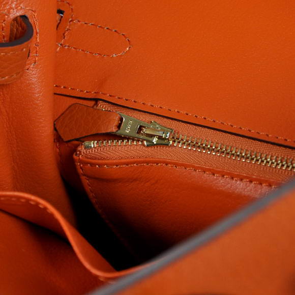 Hermes Birkin 25CM Tote Bags Togo Leather Orange Godlen Hermes Birkin 25CM Tote Bags Togo Leather Orange Godlen