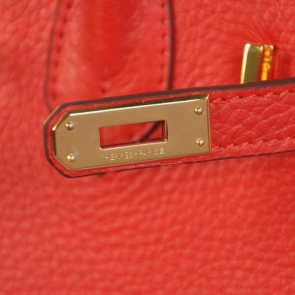 Hermes Birkin 25CM Tote Bags Togo Leather Red Godlen Hermes Birkin 25CM Tote Bags Togo Leather Red Godlen