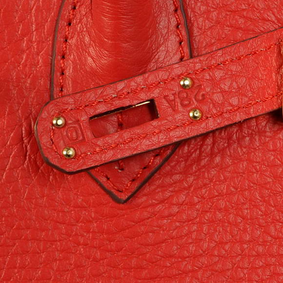 Hermes Birkin 25CM Tote Bags Togo Leather Red Godlen Hermes Birkin 25CM Tote Bags Togo Leather Red Godlen