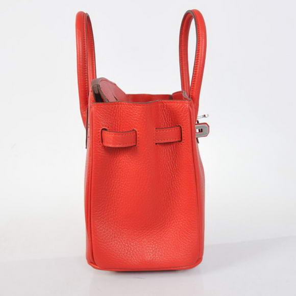 Hermes Birkin 25CM Tote Bags Togo Leather Red Silver Hermes Birkin 25CM Tote Bags Togo Leather Red Silver