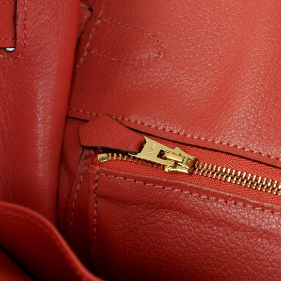 Hermes Birkin 30CM Tote Bags Pompadour Grain Leather Gold