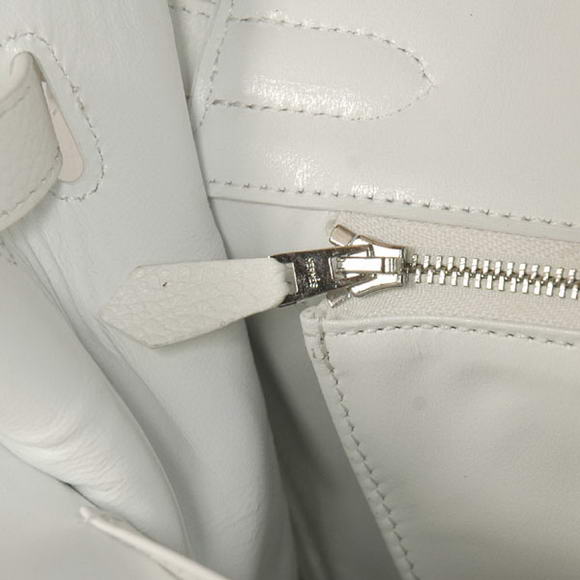 Hermes Birkin 30CM Tote Bags Smooth Togo Leather White