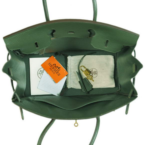 Hermes Birkin 35CM Tote Bags Togo Leather Amy Green Golden Hermes Birkin 35CM Tote Bags Togo Leather Amy Green Golden