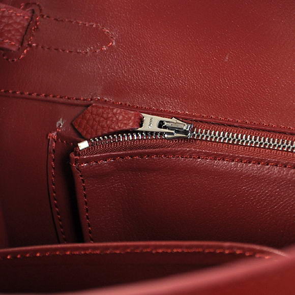 Hermes Birkin 35CM Tote Bags Togo Leather Bordeaux Silver Hermes Birkin 35CM Tote Bags Togo Leather Bordeaux Silver