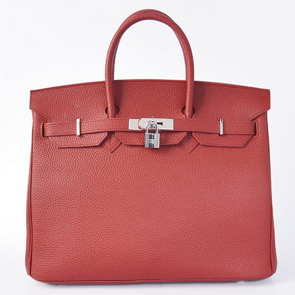 Hermes Birkin 35CM Tote Bags Togo Leather Bordeaux Silver Hermes Birkin 35CM Tote Bags Togo Leather Bordeaux Silver