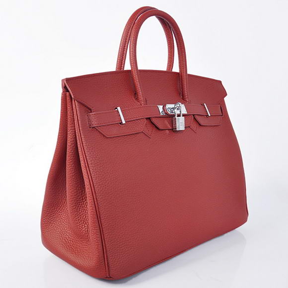 Hermes Birkin 35CM Tote Bags Togo Leather Bordeaux Silver Hermes Birkin 35CM Tote Bags Togo Leather Bordeaux Silver
