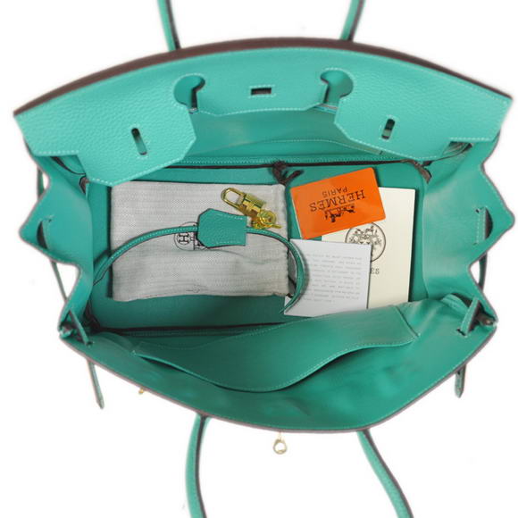 Hermes Birkin 35CM Tote Bags Togo Leather Green Golden