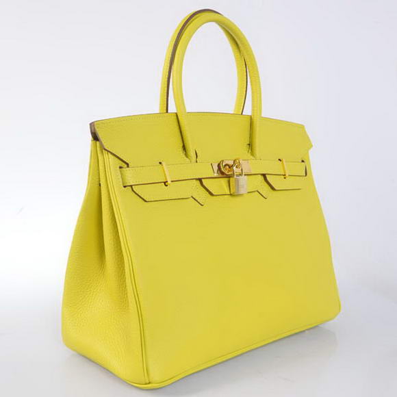 Hermes Birkin 35CM Tote Bags Togo Leather Lemon Golden Hermes Birkin 35CM Tote Bags Togo Leather Lemon Golden