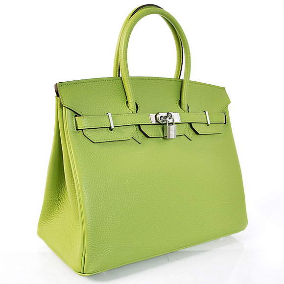 Hermes Birkin 35CM Tote Bags Togo Leather Light Green Silver Hermes Birkin 35CM Tote Bags Togo Leather Light Green Silver