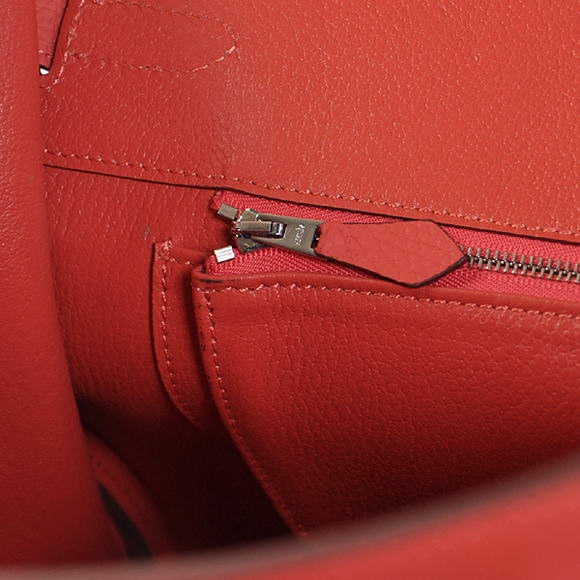 Hermes Birkin 35CM Tote Bags Togo Leather Light Red Silver Hermes Birkin 35CM Tote Bags Togo Leather Light Red Silver