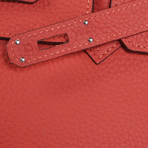 Hermes Birkin 35CM Tote Bags Togo Leather Light Red Silver Hermes Birkin 35CM Tote Bags Togo Leather Light Red Silver