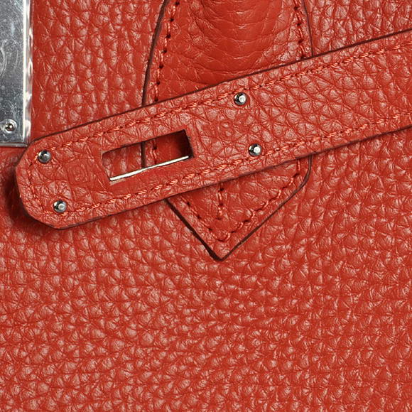 Hermes Birkin 35CM Tote Bags Togo Leather Mid Red Silver Hermes Birkin 35CM Tote Bags Togo Leather Mid Red Silver