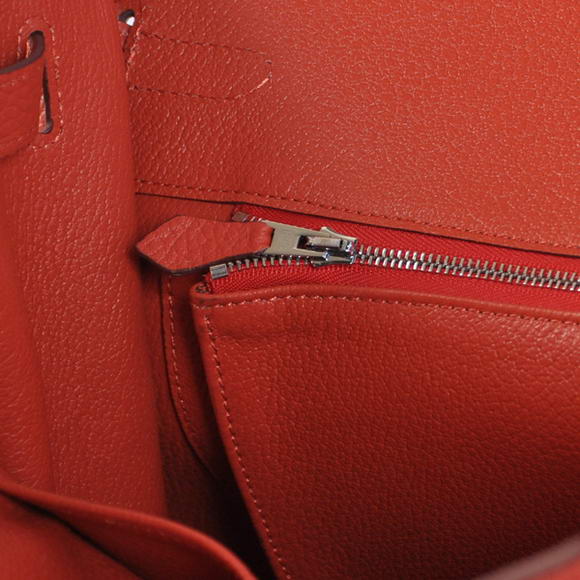 Hermes Birkin 35CM Tote Bags Togo Leather Mid Red Silver Hermes Birkin 35CM Tote Bags Togo Leather Mid Red Silver