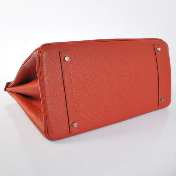 Hermes Birkin 35CM Tote Bags Togo Leather Mid Red Silver Hermes Birkin 35CM Tote Bags Togo Leather Mid Red Silver