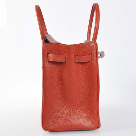 Hermes Birkin 35CM Tote Bags Togo Leather Mid Red Silver Hermes Birkin 35CM Tote Bags Togo Leather Mid Red Silver