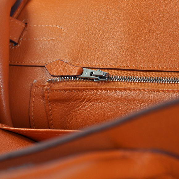 Hermes Birkin 35CM Tote Bags Togo Leather Orange Silver Hermes Birkin 35CM Tote Bags Togo Leather Orange Silver