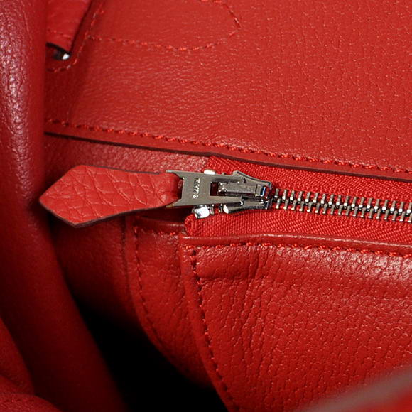 Hermes Birkin 35CM Tote Bags Togo Leather Red Silver Hermes Birkin 35CM Tote Bags Togo Leather Red Silver