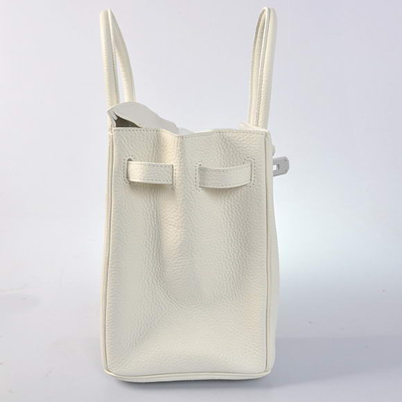 Hermes Birkin 35CM Tote Bags Togo Leather White Silver